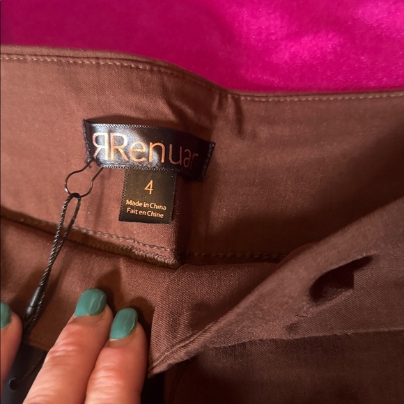 NWT Renuar size 4 Women's Nutella Brown Pants - Picture 5 of 6